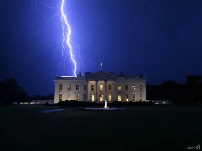lightning hits White House